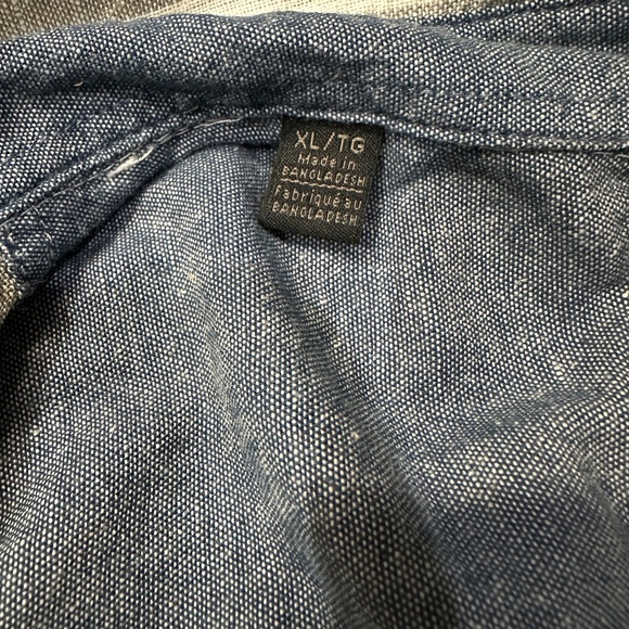 Joe's Jeans Men's Shirt XL Short Sleeve Striped Button Down with Pocket - Picture 7 of 7